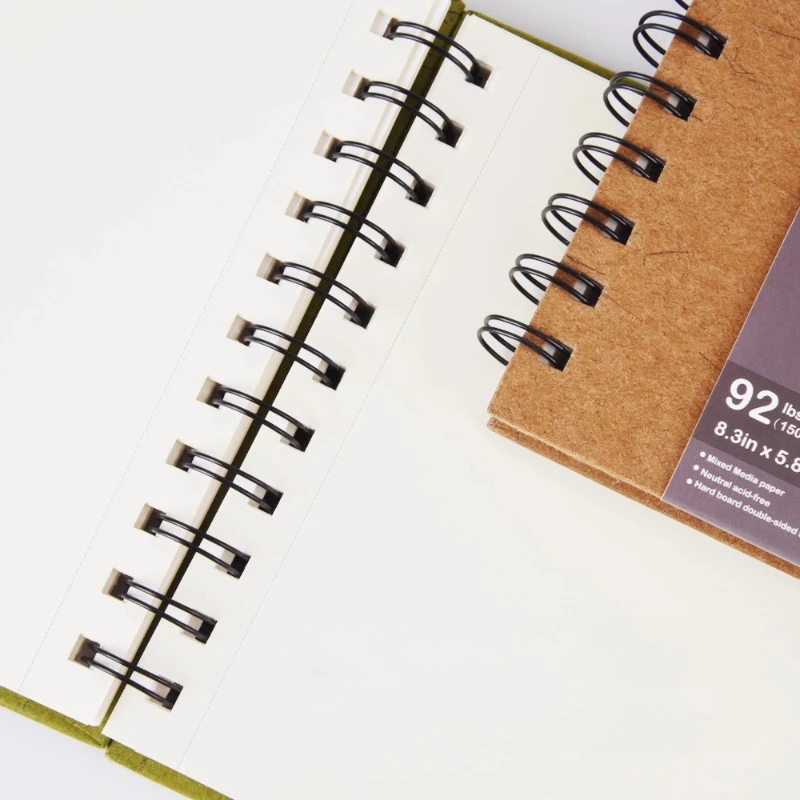 كراسة رسم A5 60 ورقة/120 صفحة 150gsm تصميم لفائف ورقية سميكة قلم رصاص ملون قلم تحديد أكريليك رسم جرافيتي #4