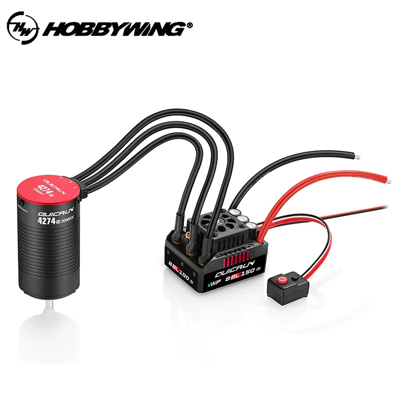 HOBBYWING QuicRun WP 8BL150 G2 150A 4274 2000KV 4268 2600KV Brushless ESC Motor Combo for 1/8 RC Model Car Buggy Accessories