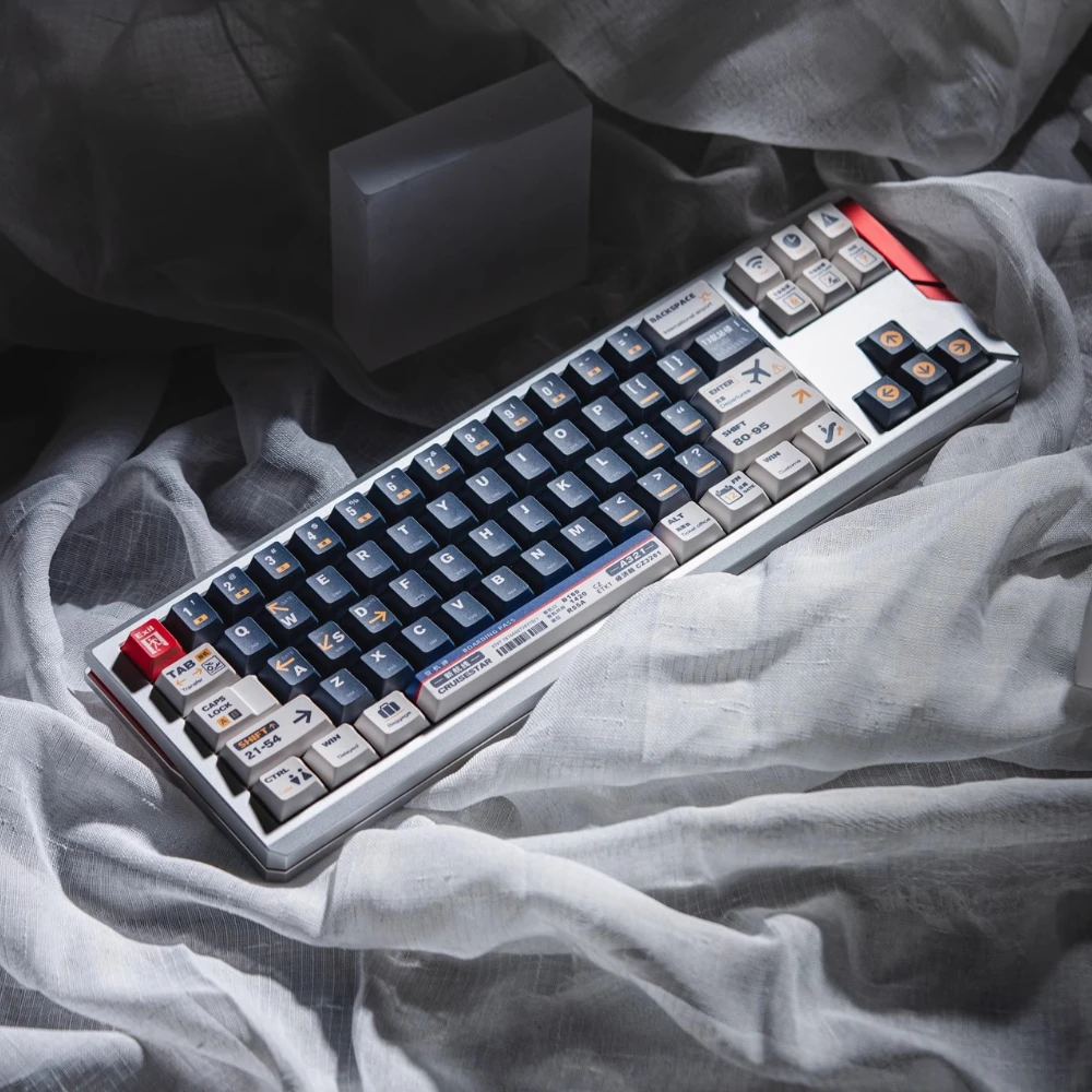 

Набор клавишных колпачков на тему AVIATION PBT, 142 клавиши, изготовленная на заказ синяя персонализированная крышка для клавиатуры, колпачок с вишневым профилем для механической клавиатуры, подарки