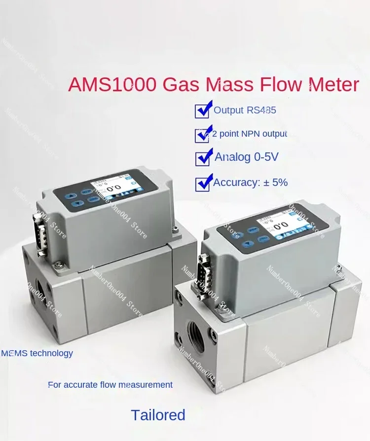 Digital gas mass flowmeter alarm analog output of air nitrogen and argon