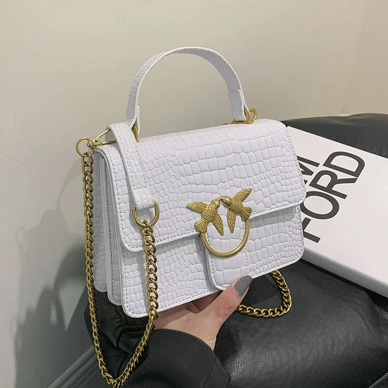 

Новая мини-сумка 2026 года с дизайном «Ласточка» и каменным узором, с цепочкой, многофункциональная, трансформируемая, с верхней ручкой, повседневная сумочка, подарок для женщин