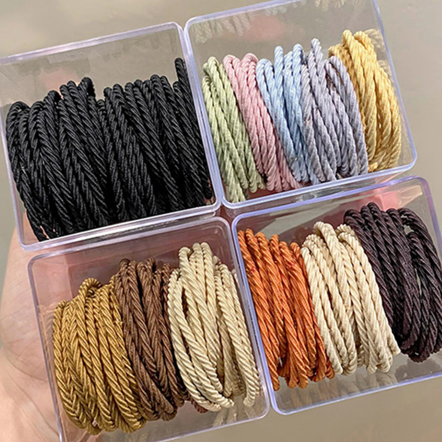 

50Pcs Colorful Black Ponytail Holder Hair Bands For Girls Elastic Rubber Hair Ties Hair Rope Set Kids Girls Hair Accessories