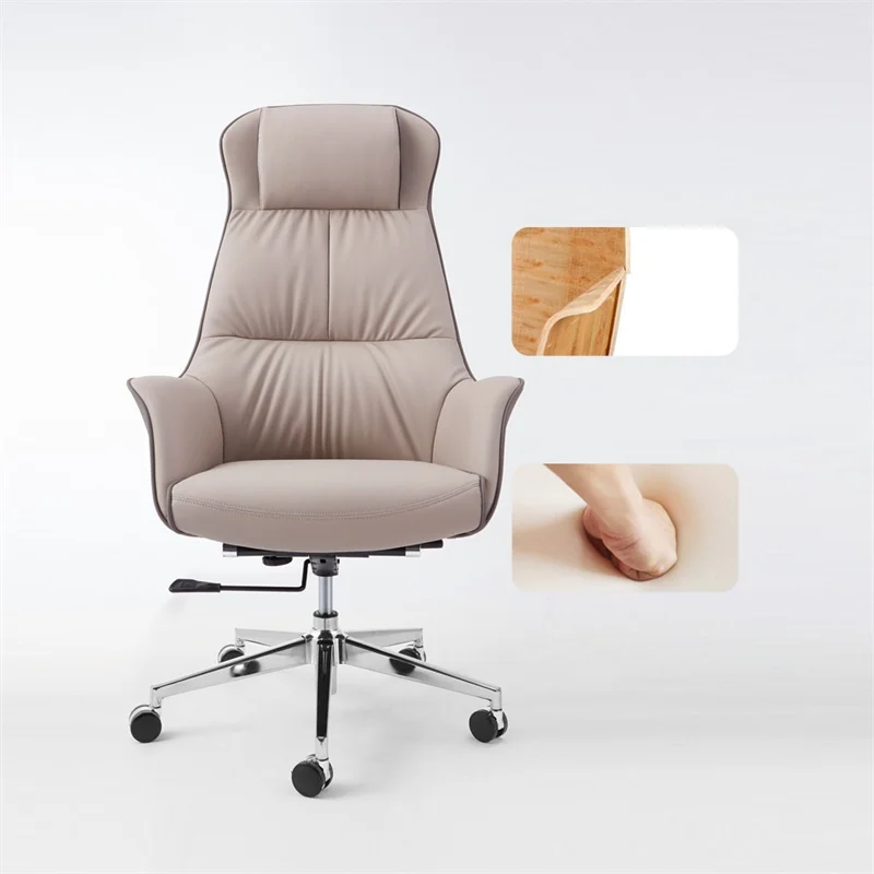 كرسي قاعدة من الألومنيوم لأثاث المكاتب من جلد البولي يوريثان عالي الجودة مع مسند ذراع ثابت #4