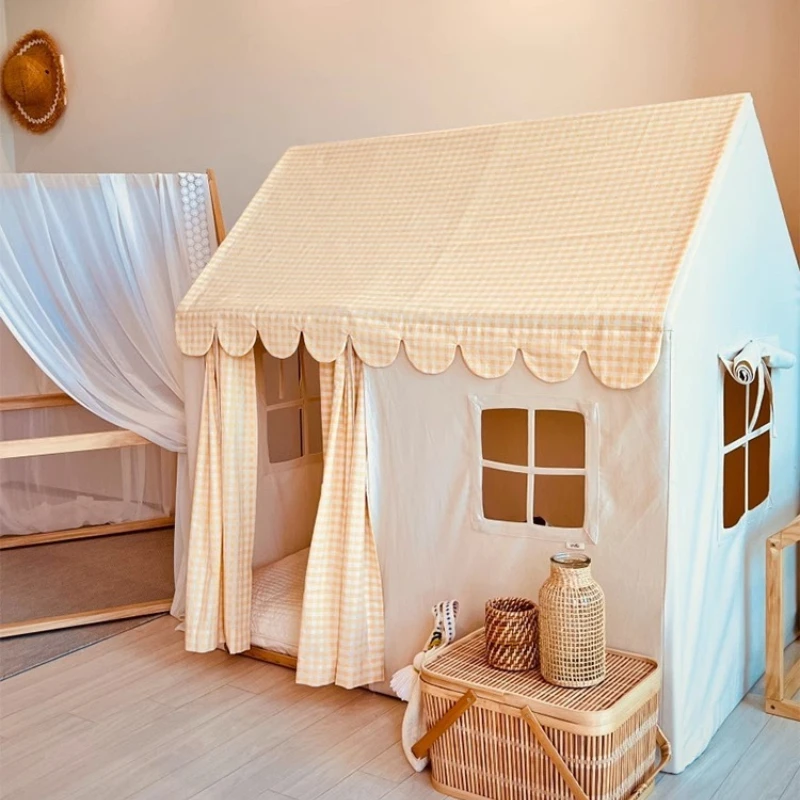 Criança tenda criança jogar tenda casa pano tecido interior criança brinquedo tendas portátil seguro criança cabine decoração do quarto tenda campanha