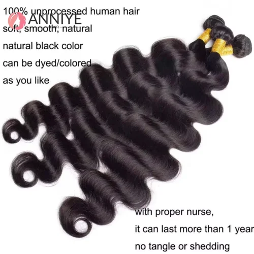 Imagen 2 del producto Extensiones de cabello humano ondulado indio crudo 12A, extensiones de cabello Remy 100% sin procesar, 1/3/4 Uds., precio barato al por mayor Natural