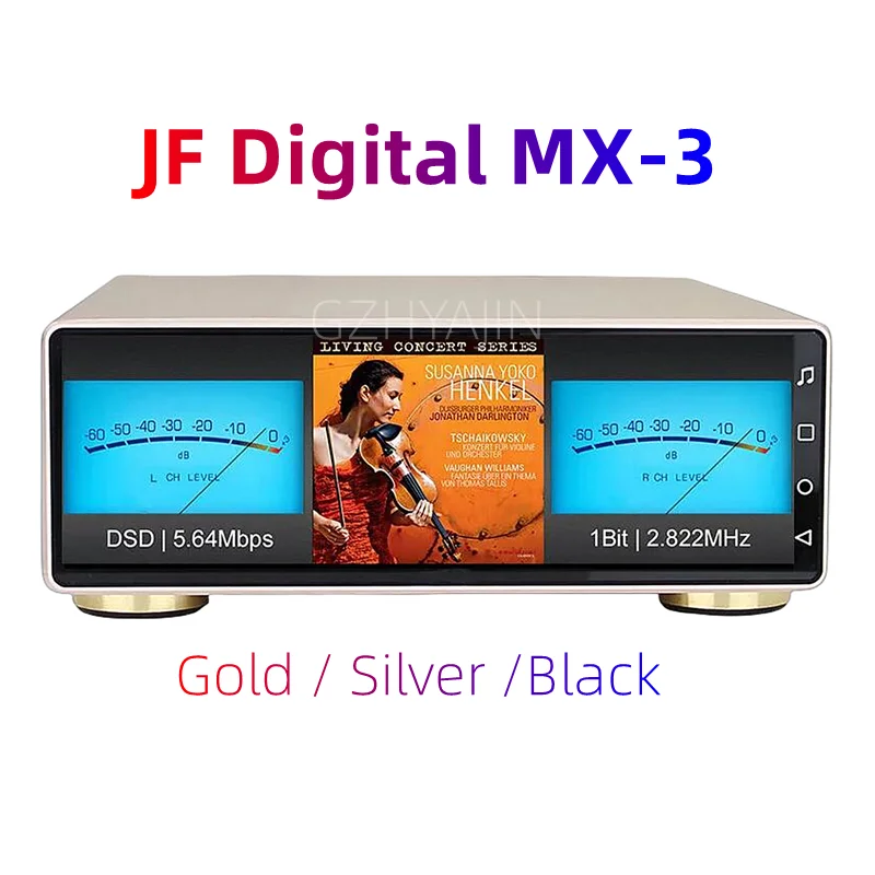 JF Digital MX-3 Android 10.0 WiFi HDD HHD Audio HiFi Player 32Bit/348KHz DSD512 BT5.0 Receiver USB Coaxial I2S IIS Output