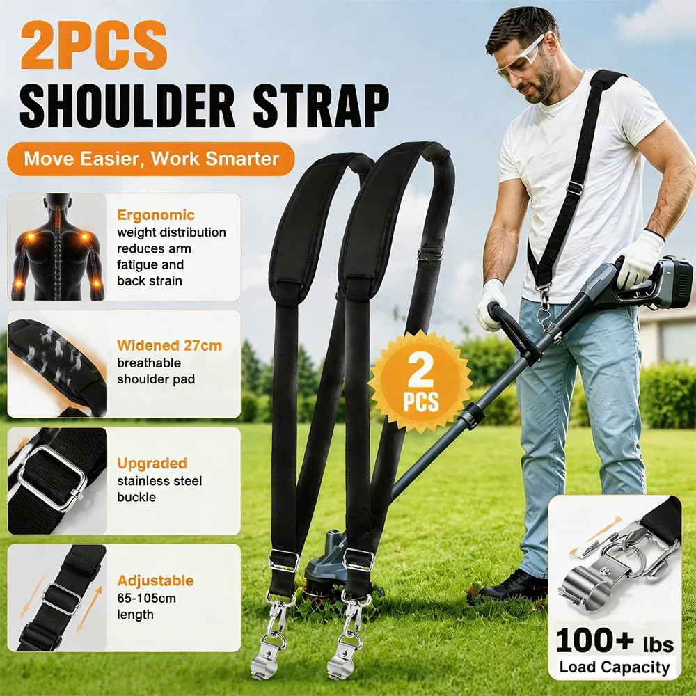 Trimmer Shoulder Strap Adjustable Weed Eater Strap Padded Belt For String Trimmer Brush Cutter Leaf Blower Fatigue Relief Tool