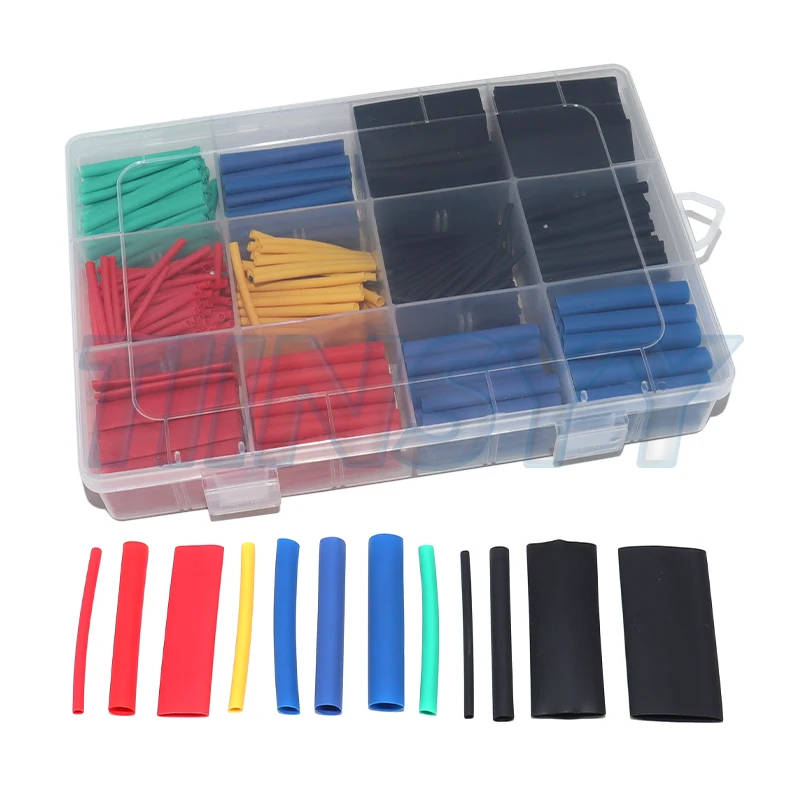Heat Shrink Tube Kit Thermoresistant Tubing Heat Shrink Wire Wrapping Electrical Connection Cable Insulation Sleeved Protecter