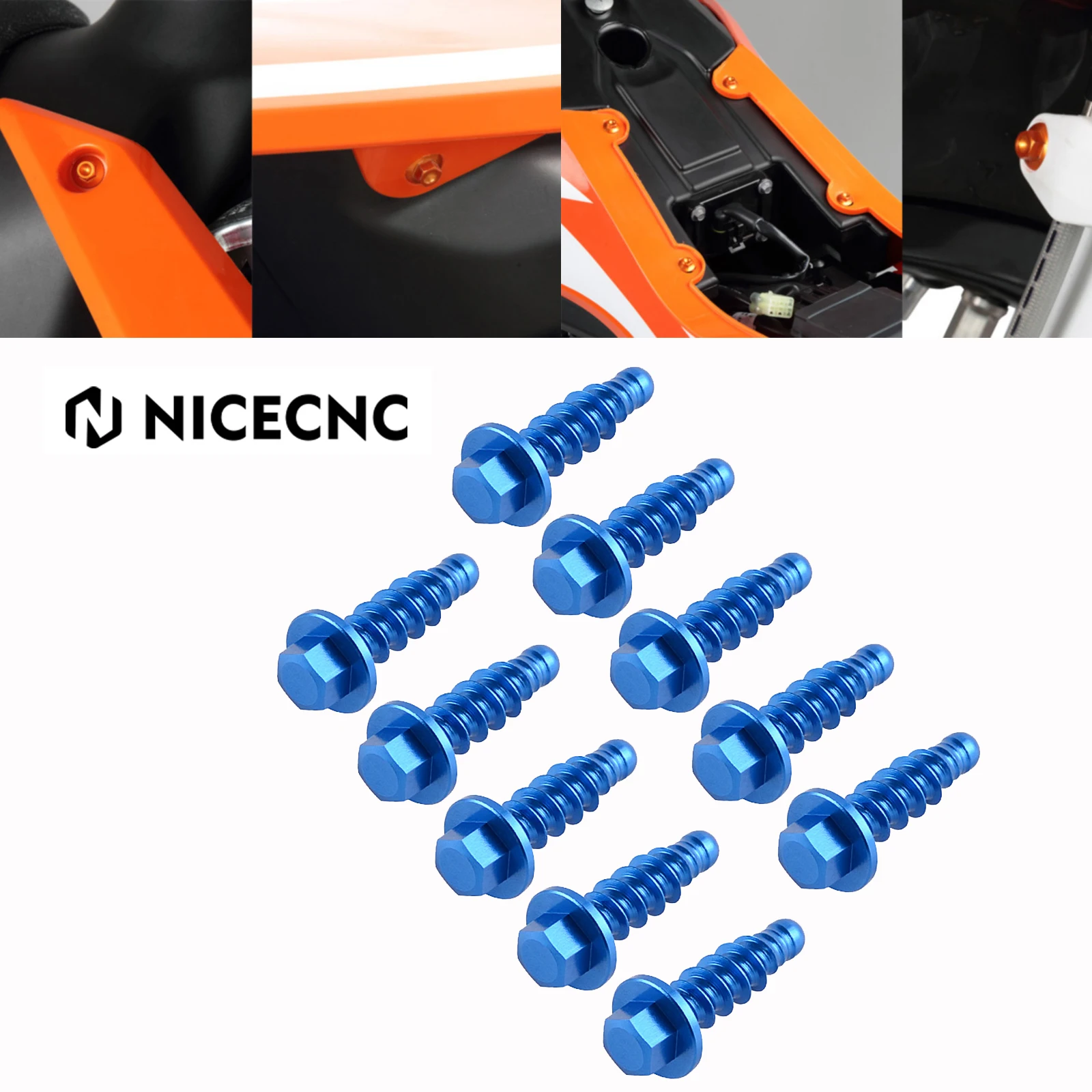 Voor Husqvarna TE300 FE450 TE TC FE FC FX85 125 200 250 300 350 450 501 2014-2022 Husaberg 2004-2014 10 stks Tapschroef Bouten