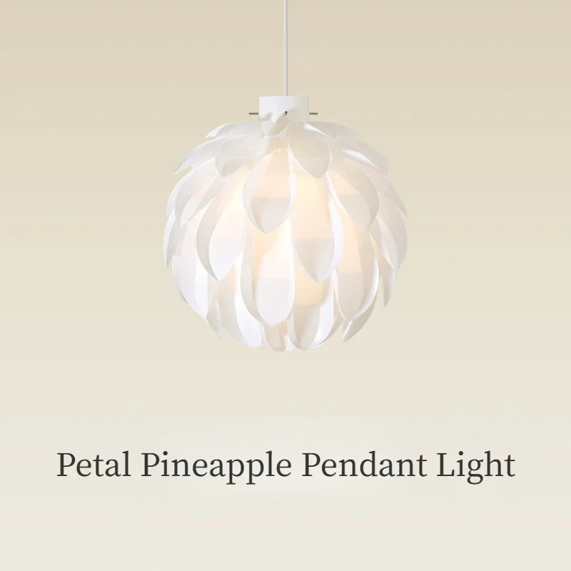 Decoration Bedroom Pine Cones Pendant Lights Modern Creative Ceiling Lighting for Dining Room Acrylic Petal Pendant Chandelier