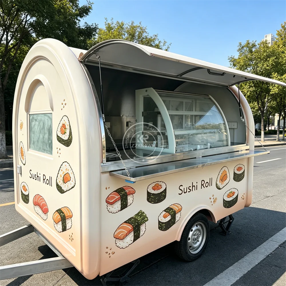 

Street Food Trailer Fully Equipped Concession Burger Ice Cream Cart Mobile Coffee Kiosk Outdoor Food Truck With Full Kitchen