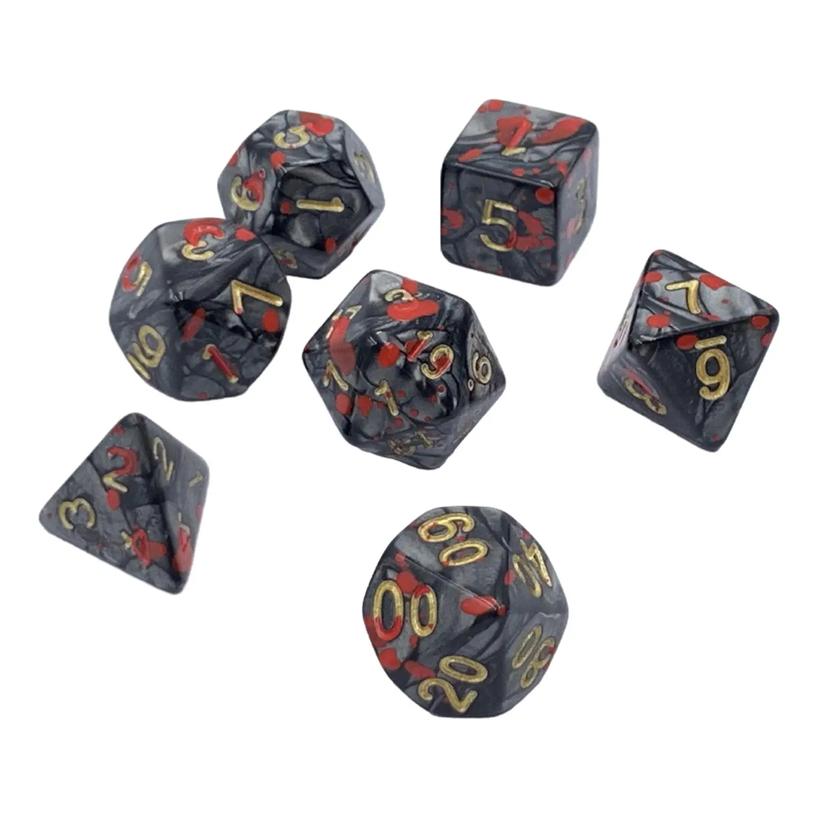 2-4pack 7 Pieces Polyhedral Dices Set Entertainment Toy for Party Game Tabletop