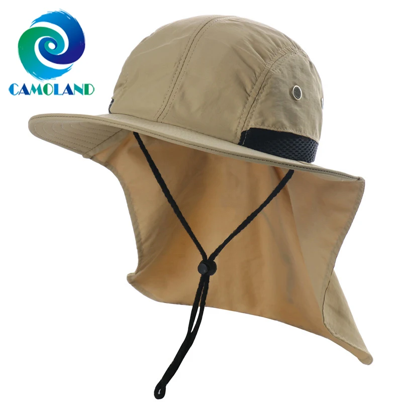 CAMOLAND Fishing Sun Hat Uv Protection Neck Cover Sun Protection Hat Wide Brim Travel Camping Hiking Boating Sun Protection Hat