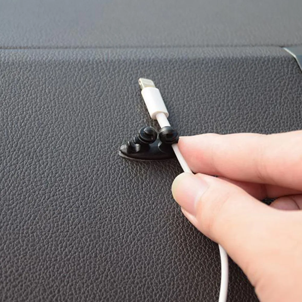 16Pcs Cable Organizer Clips Strong Adhesive Car Interior Headphone USB Charging Cord Management Fixator Multipurpose Cable