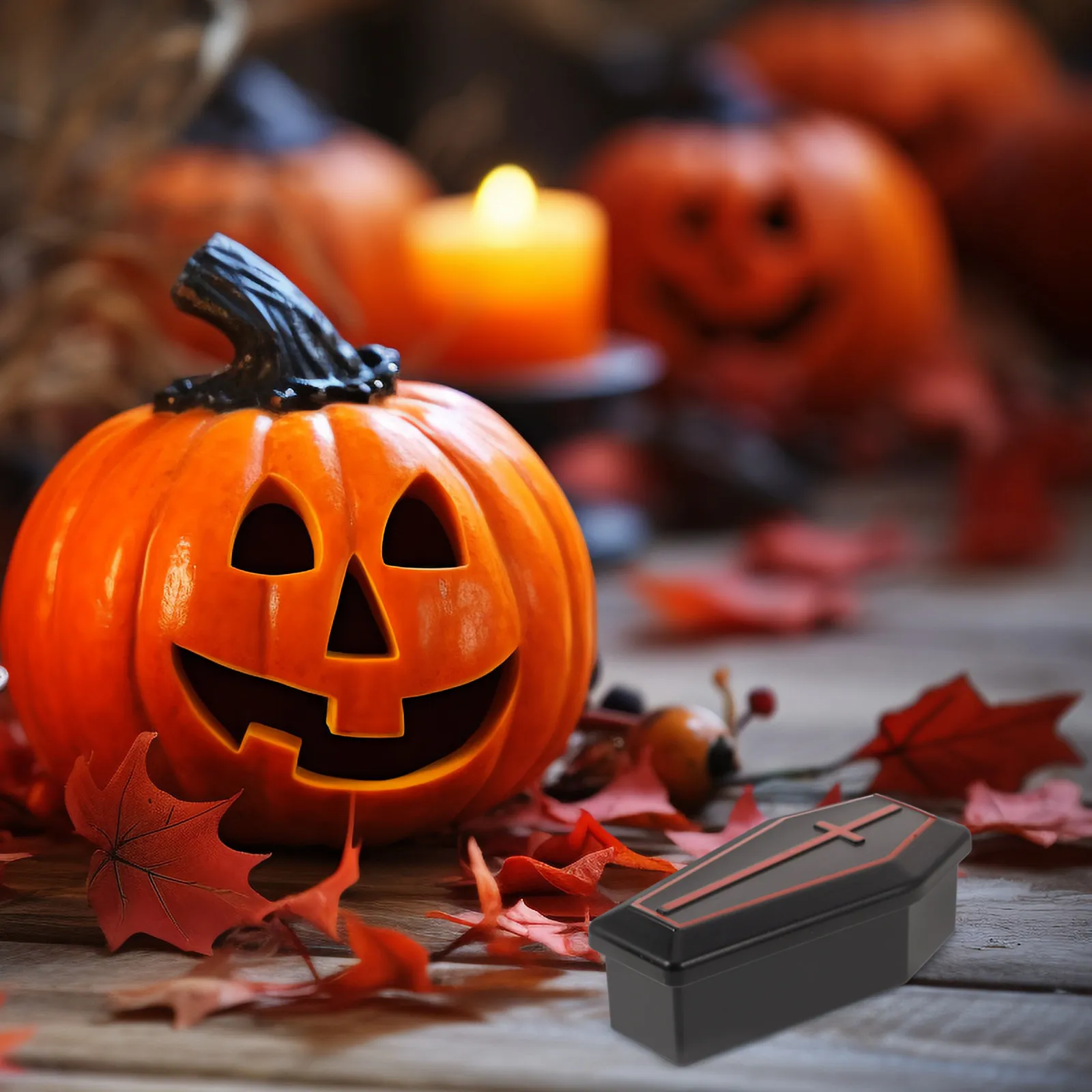 

10Pcs Realistic Miniature Halloween Coffin Boxes Plastic Small Coffin Decoration Candy Box Prank Props Party Favors Halloween