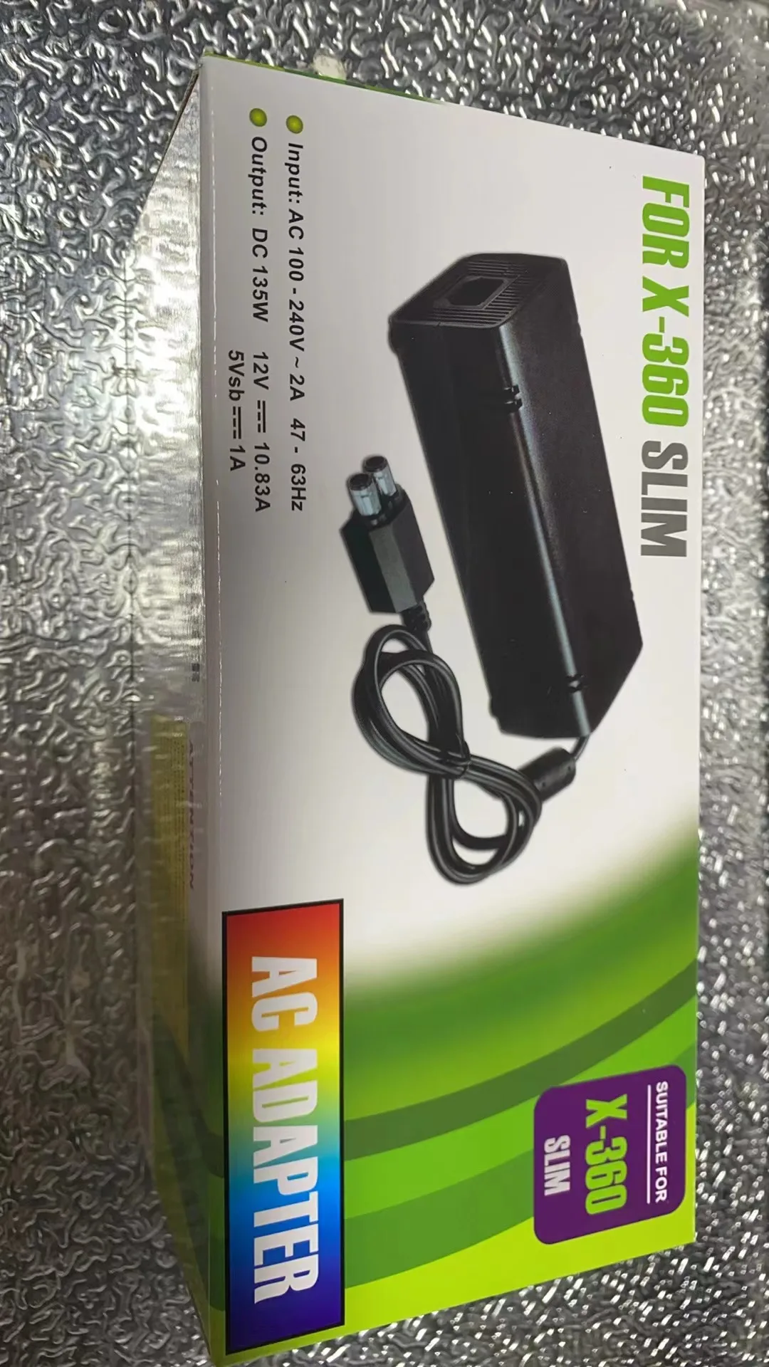 Adapterwand für XBOX 360 Slim Konsole, AC-Adapter, Netzteil mit Kabel, US-EU-UK-Stecker