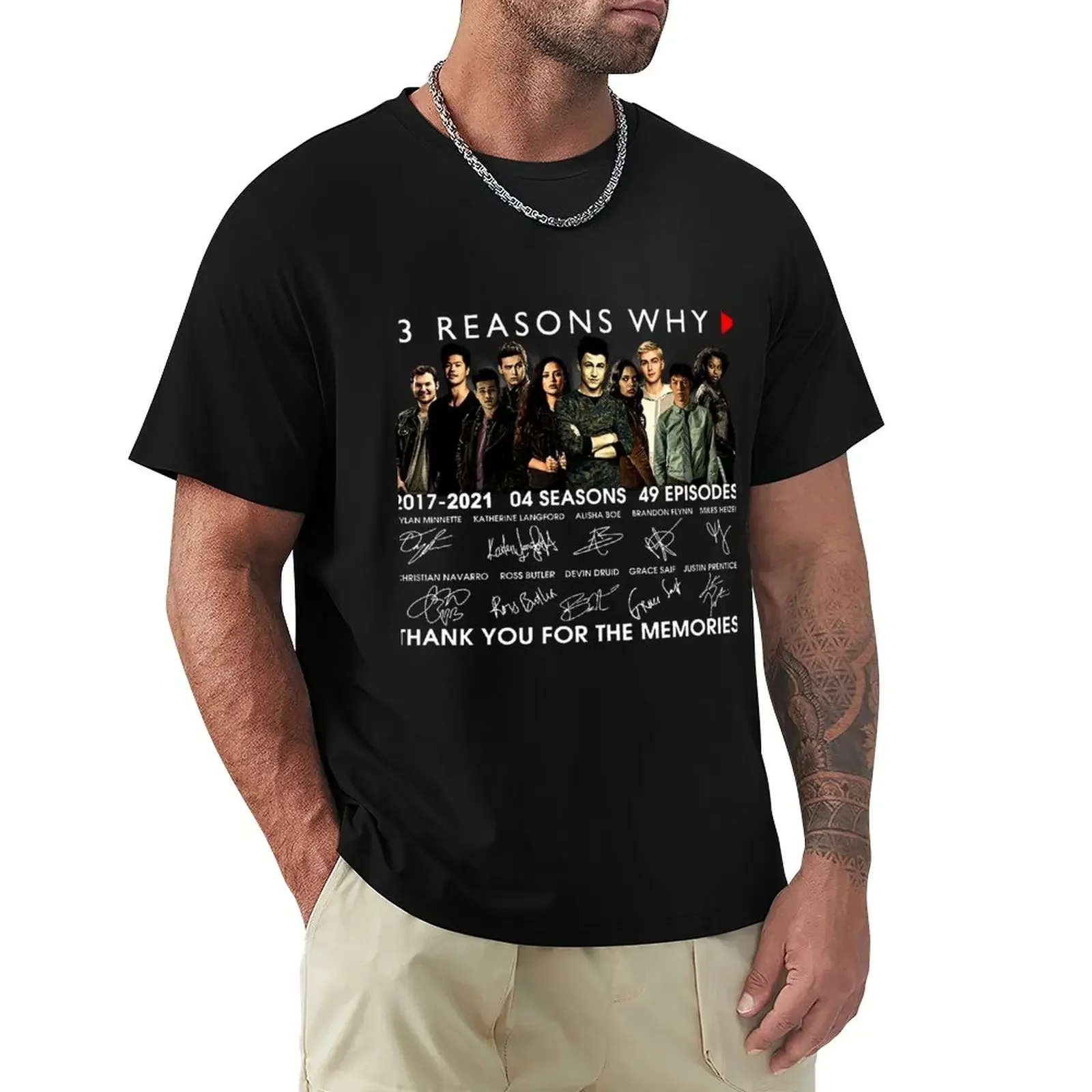 13 Reasons Why Members Signature And Thank You For The Memories Shirt T-Shirt blanks anime clothes workout shirts for men