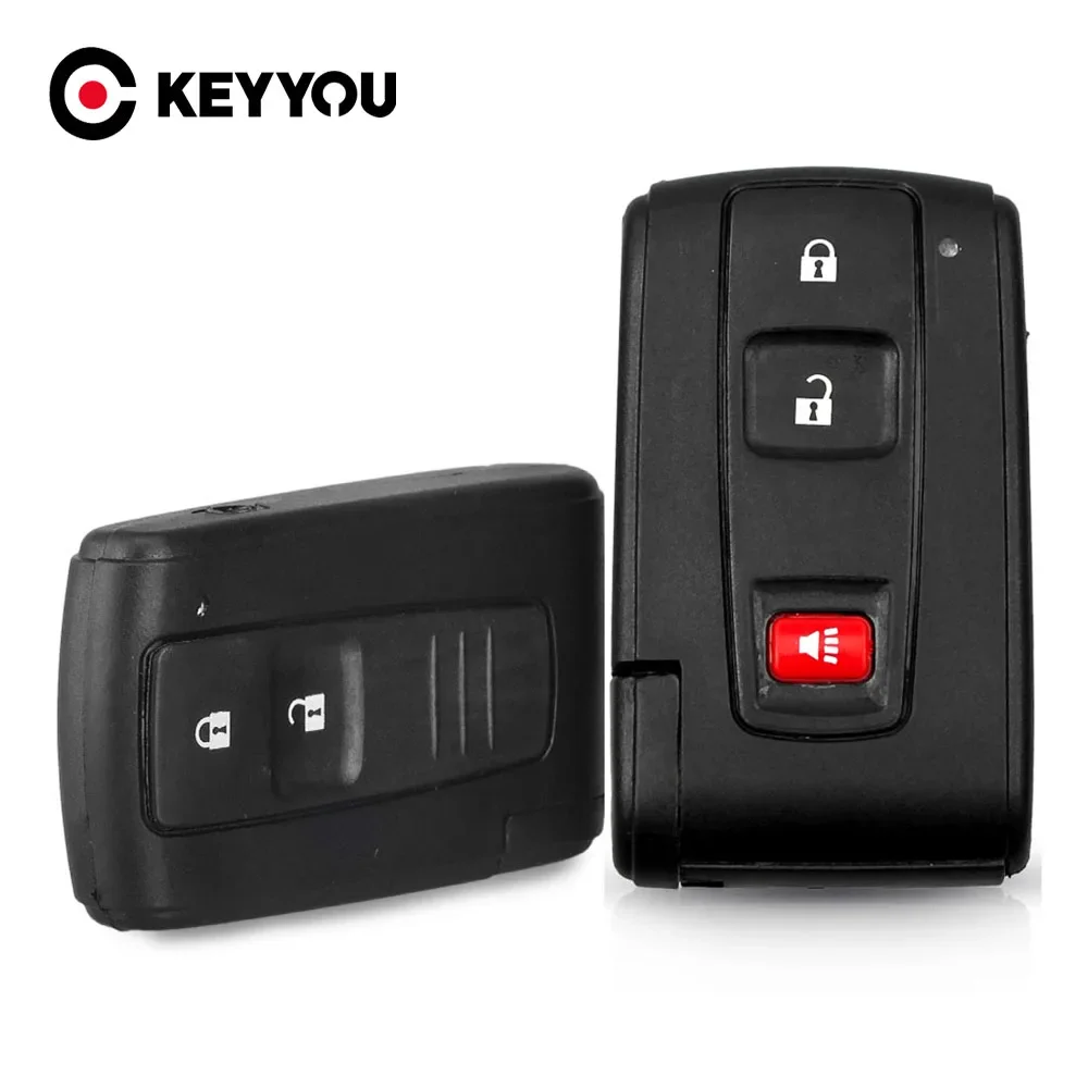 KEYYOU 2/3 Buttons Keyless Remote Key Shell For Toyota Prius Corolla Verso Camry Smart Car Key Case Replacement