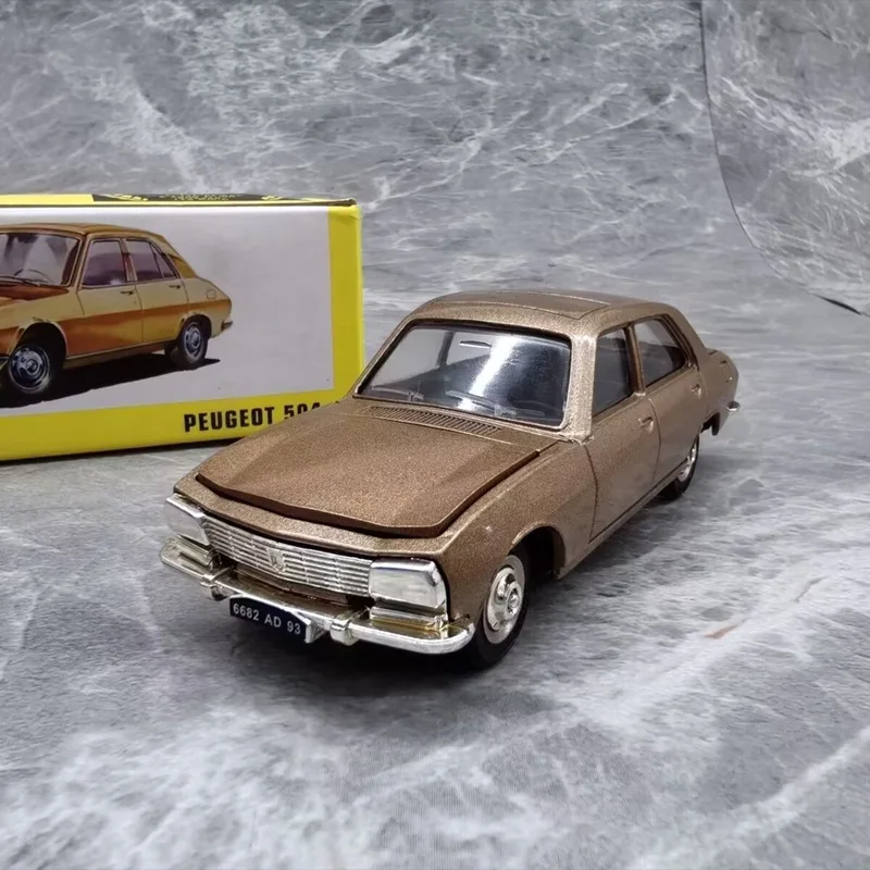 

1/43 Peugeot 504 Alloy Classic Car Model Diecast Metal Retro Old Car Vehicle Model High Simulation Miniature Scale Kids Toy Gift