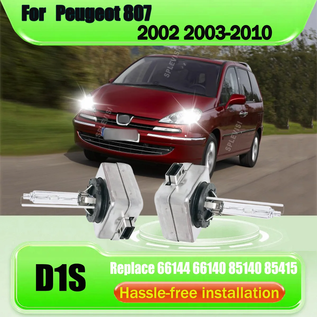 

D1S Xenon HID Headlights 2 times brighter than ordinary xenon HID bulbs For Peugeot 807 2002 2003 2004 2005 2006 2007 2008-2010