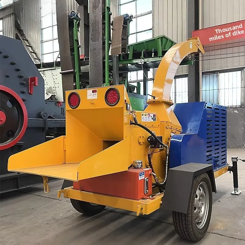FL Custom Large-scale Motorized Garden Branch Leaf shredder Wood Crusher Mobile Chipper with High Power Capacitydirect China