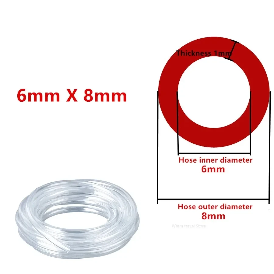PVC-buis Transparante waterleiding Leidingen Buisslangen Aquariumslang Waterpompslang Tuinslang 3 4 5 6 7 8 9 10 12 14 16 mm