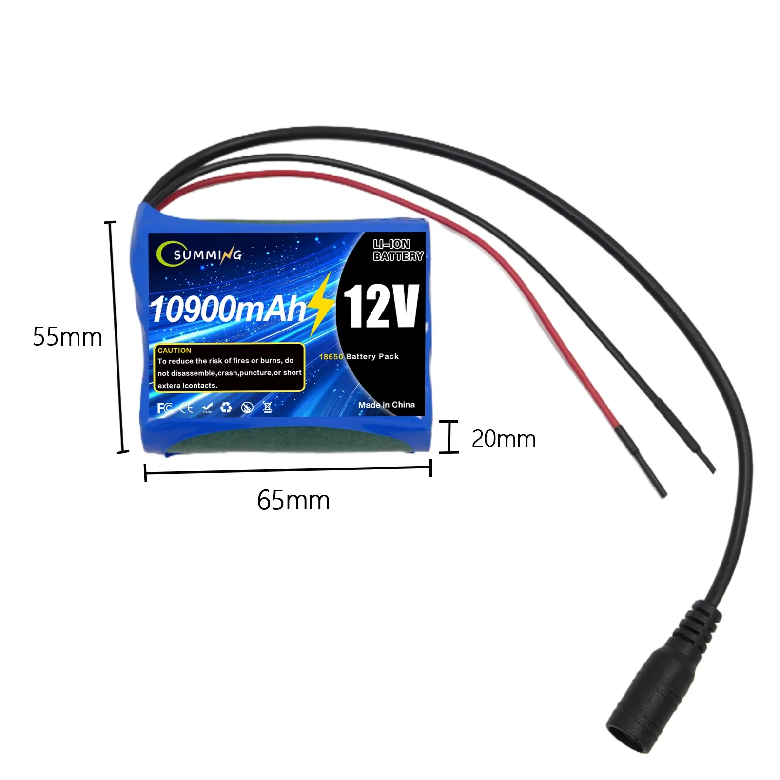 New 12V 10900mAh 3S1P 18650 Lithium Ion Rechargeable Battery Pack 12.6V Protection Board Included with Charger🎈
