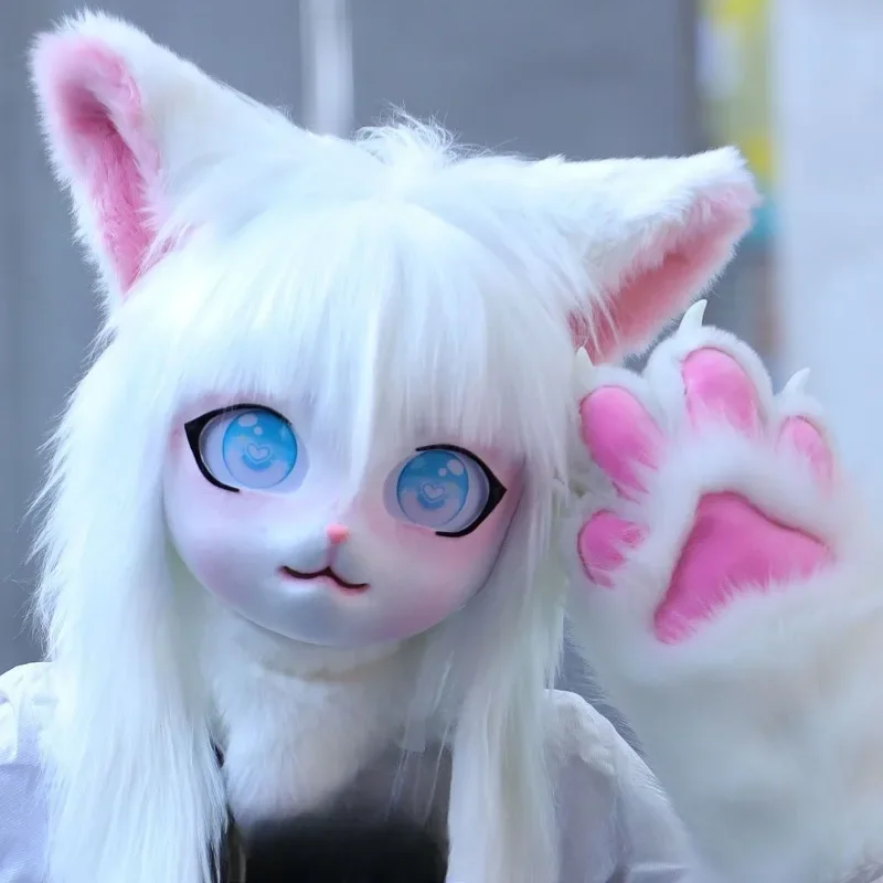 Fursuit Kigurumi Cosplay Costumes Furry Headsets Comiket Furries Rubbit Doll Cat Comiket Furries Doll Costumes Animal