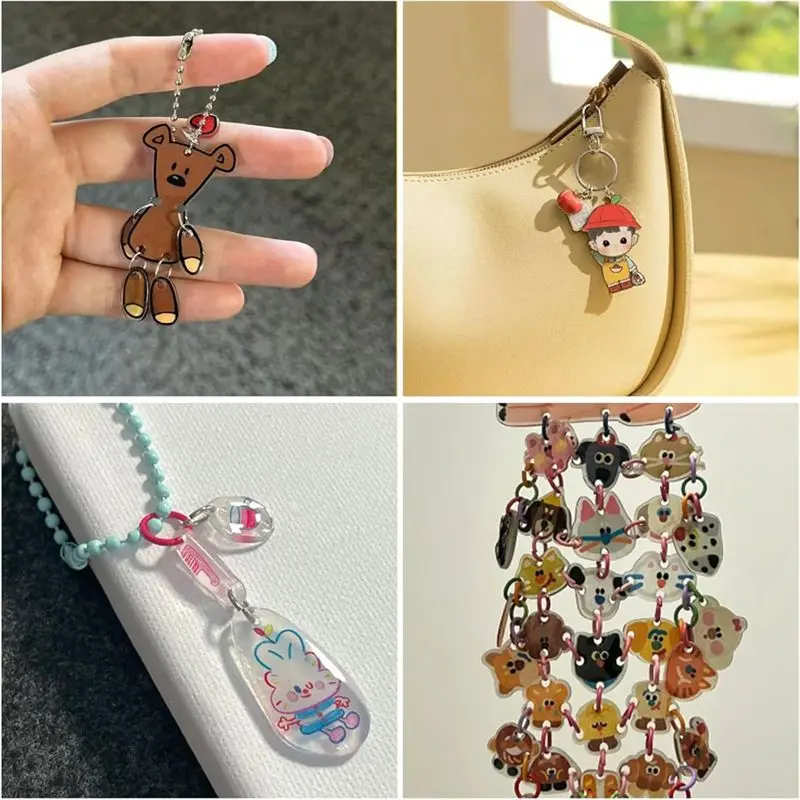 A74E-Shrink Plastic Sheets 50PCS Heat Shrink Film Sheets,Shrink Paper Sheets With 100 Keychains Shrinky Dink Kit For Creative