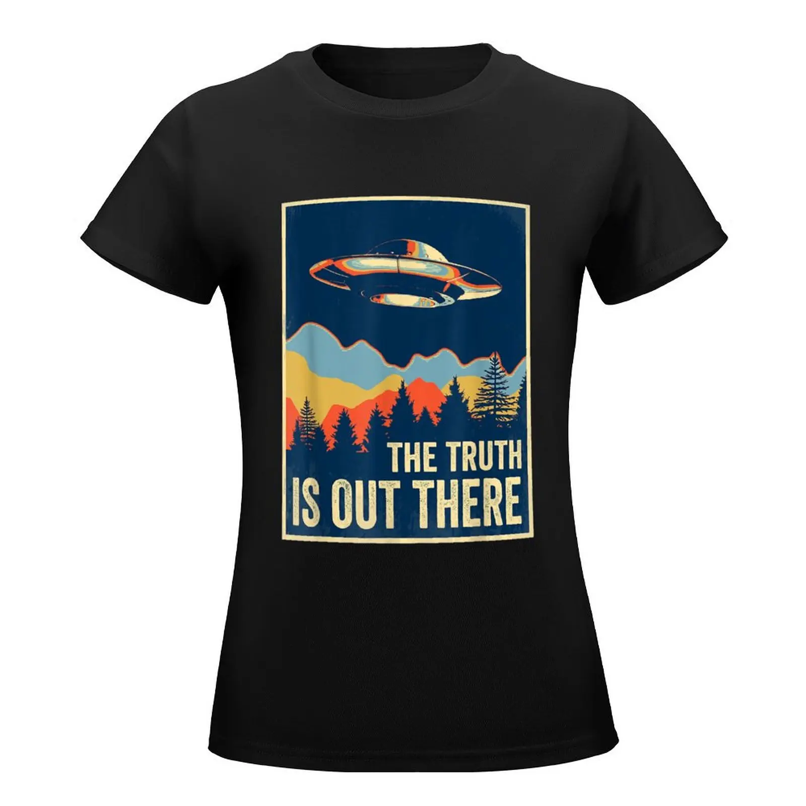 The Truth Is Out There Retro Vintage UFO T-Shirt blanks vintage clothes quick drying Women clothing