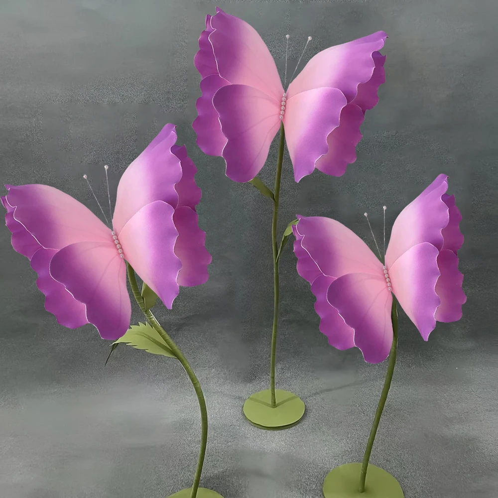

Artificial Giant PE Foam Butterfly Flower Valentine's Day Background Decoration Home Photography Props DIY Decorative Butterfly