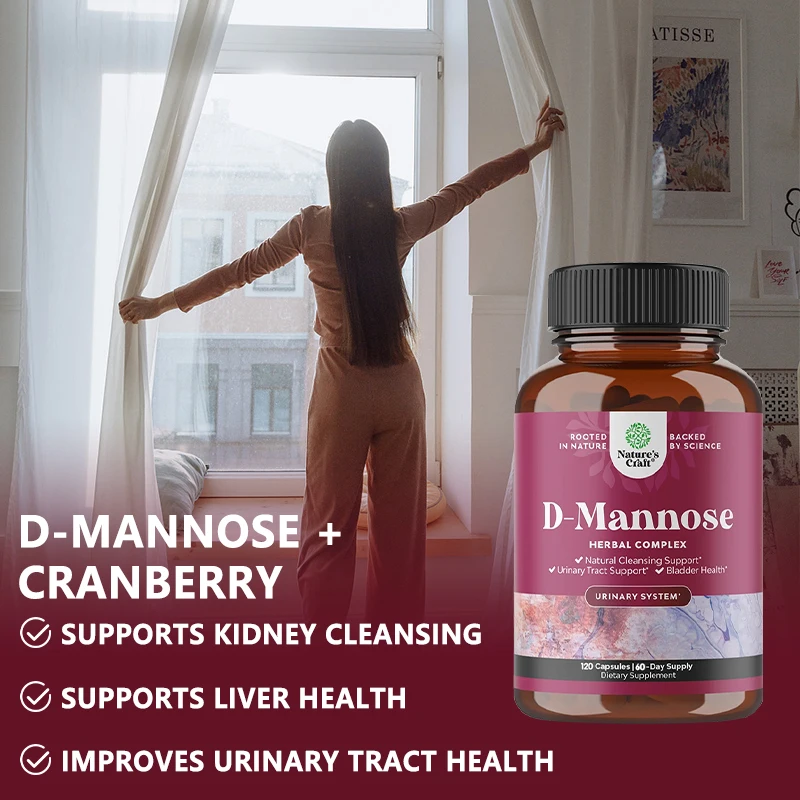 D-Mannose with Cranberry Extract - Kidney Cleansing, Liver Support and Women\'s Urinary Tract Health