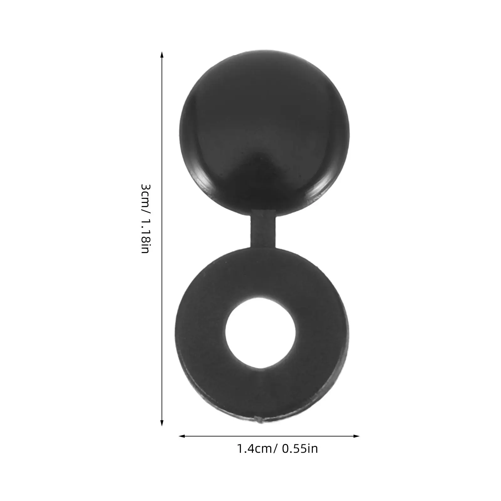 200Pcs Plastic Screw Caps Covers 5.3mm Black Decorative Hole Plugs for Furniture Screw Head Protection Cabinet Cupboard Wardrobe - view 4