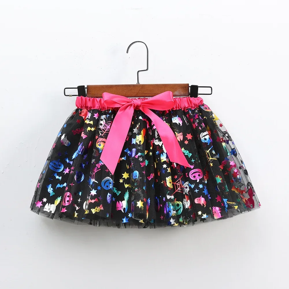 Kids Girls Tutu Skirt Halloween Pumpkin Ballet Princess Pettiskirt Fluffy Tulle Skirts Lovely Ball Gown Children Clothing