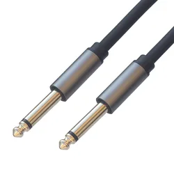 HiFi 6.35/6.5 mm Mono Male to Male Cable OD6mm With Braided Shield  for Amplifier Mixer Electric Guitar