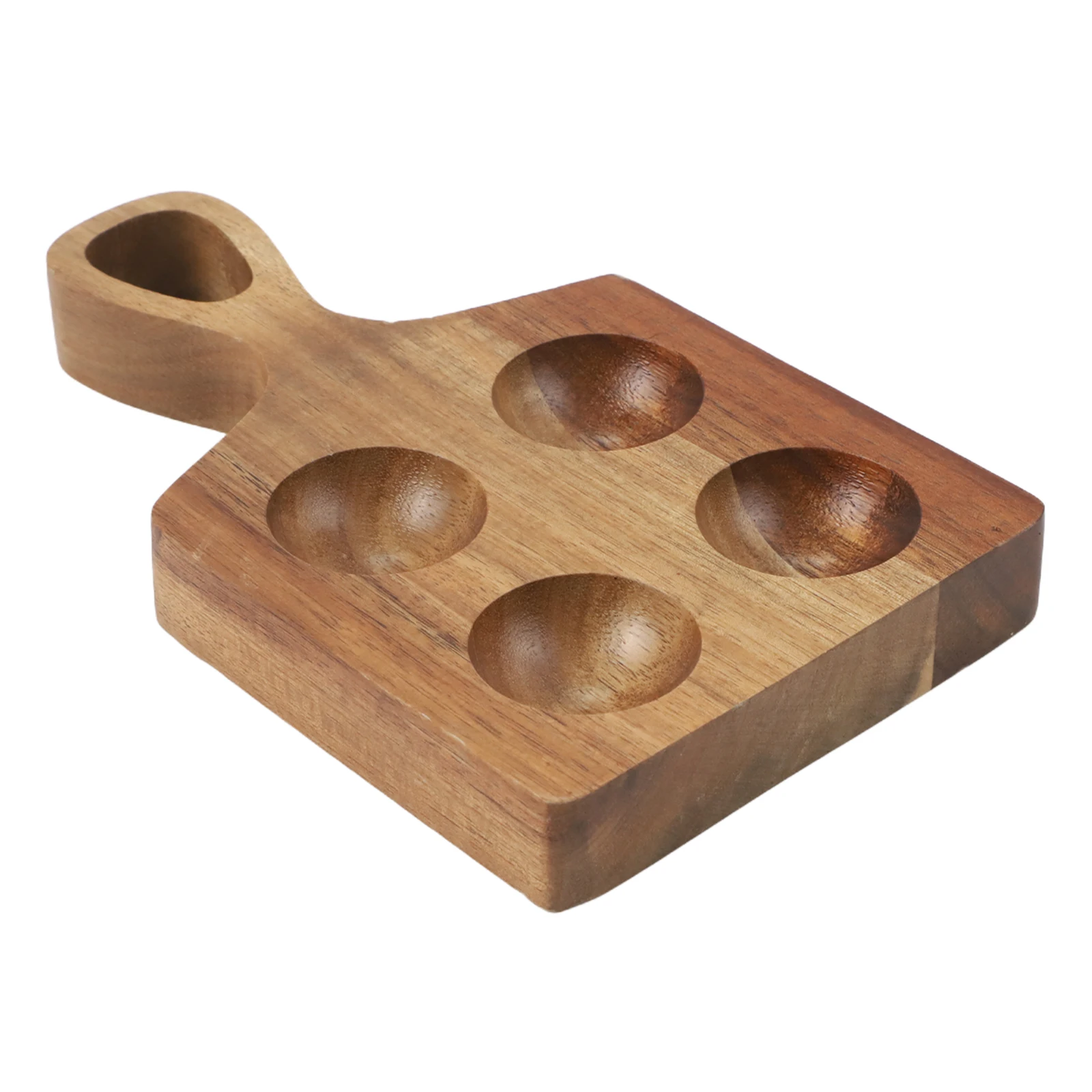 Wooden Egg Storage Egg Holder For Kitchen Breakfast Cookware Compact Dimensions Integrated Handle For Egg Organization