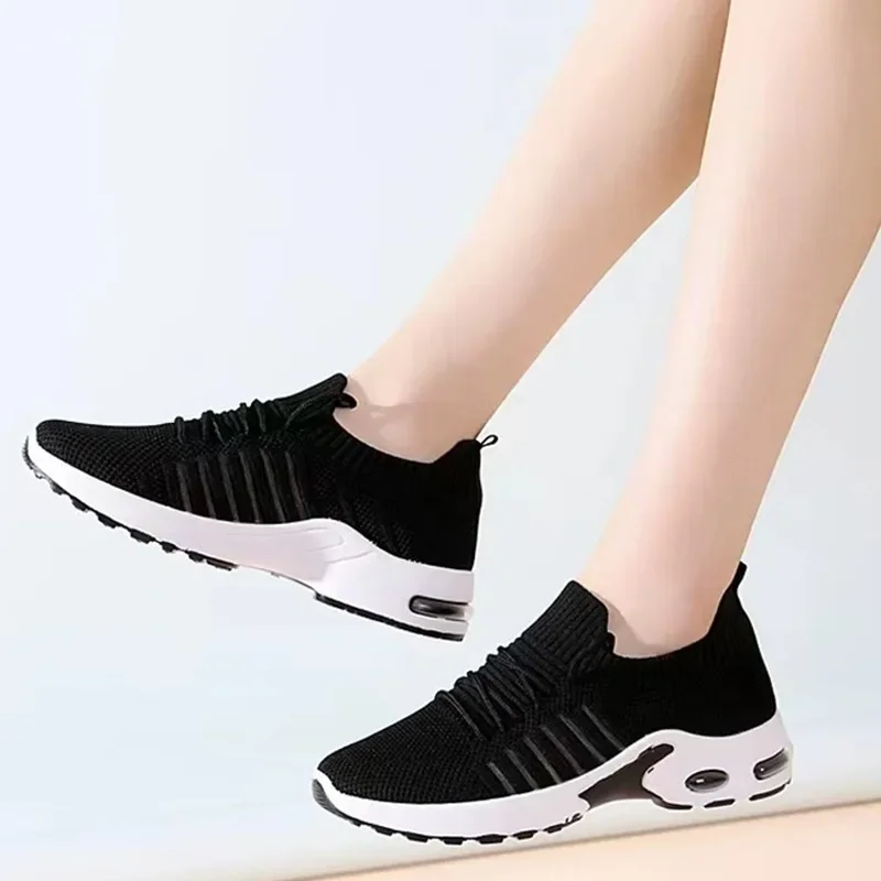 Spring Summer Women's Air Cushion Sneakers Mesh Woman Shoes Comfortable and Cushioned Flat Bottom Sports Running Shoes 41 Yards