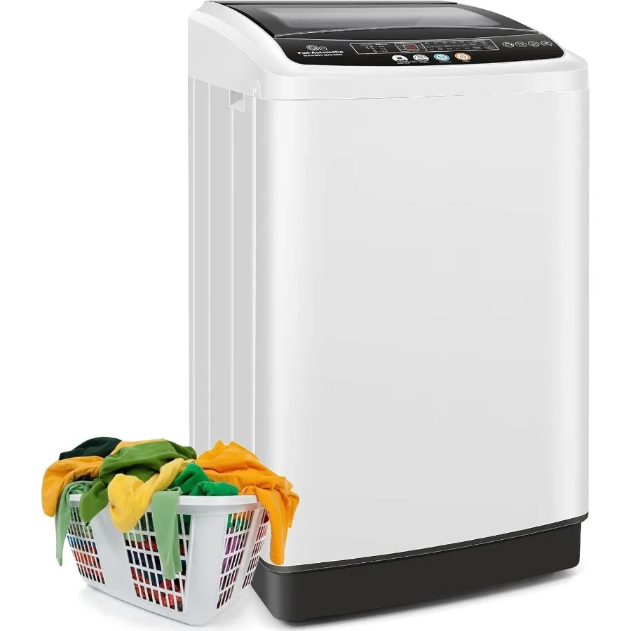 Compact Portable Washing Machine 20Lbs with Drain Pump for Apartments and Small Spaces 2.8 Cu.ft Washer and Dryer Combo Featuri