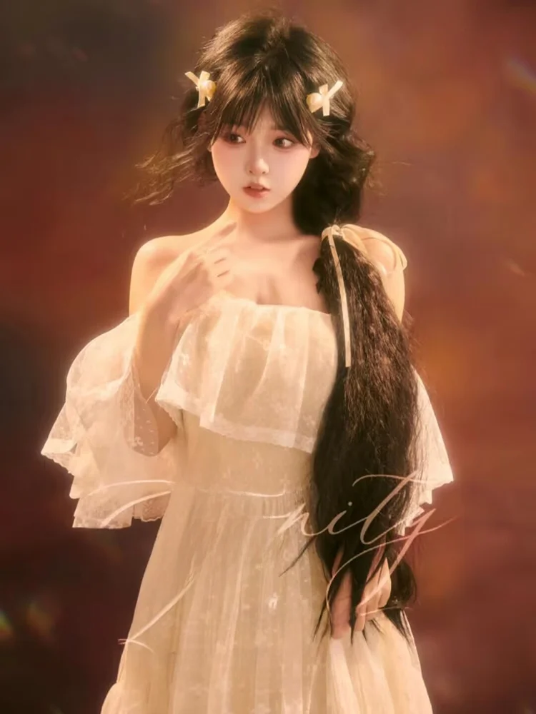 

Костюм для фотосессии в стиле ретро-живописи: нежный образ для девушки, художественная фотосъемка в студии, индивидуальный портрет, китайская традиционная одежда