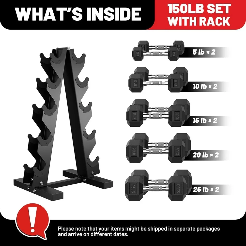 Регулируемый набор гантелей PAPABABE со стойкой для хранения, гири с резиновым покрытием от 60 до 550 фунтов, различные варианты для ручных гирь