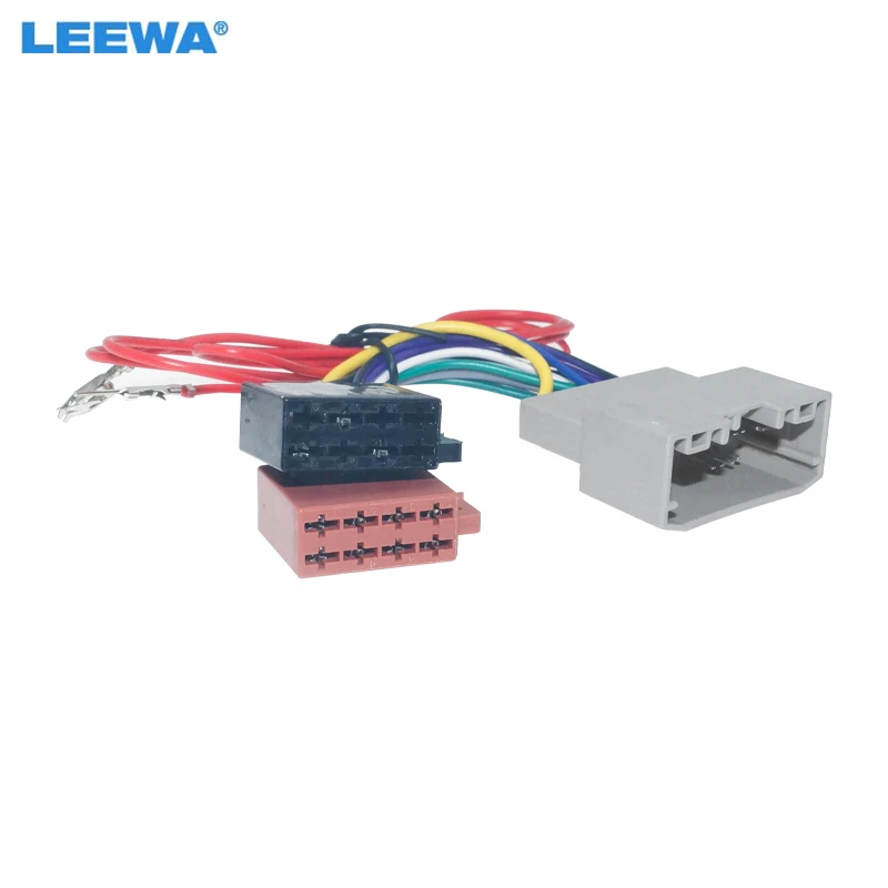 

LEEWA Car CD Radio Audio ISO Wiring Harness Adapter With ACC wire for Chrysler Dodge Jeep Wrangler Rubicon 2007+ ISO Wire Cable