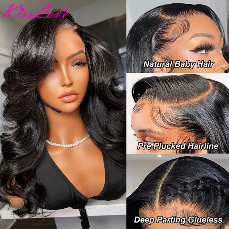 Body Wave 13x4/13x6 HD Lace Front Human Hair Wigs Wear Go Glueless Wig Pre Plucked 5x5 HD Lace Closure Wig 360 Lace Frontal Wigs