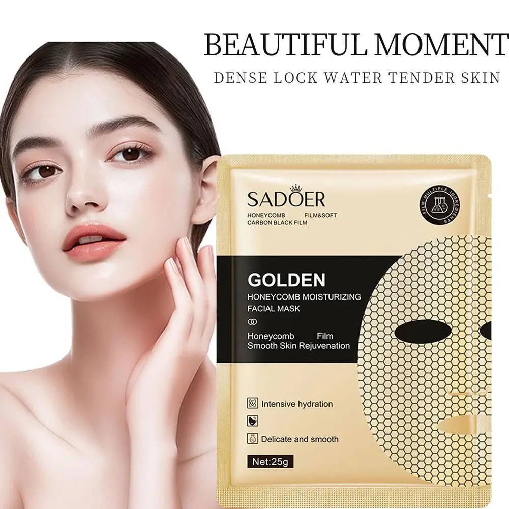 25ml 골드 보습 페이셜 마스크 스킨케어 탄력 영양 공급 매끄러운 피부 재생 페이스 마스크 시트 마스크