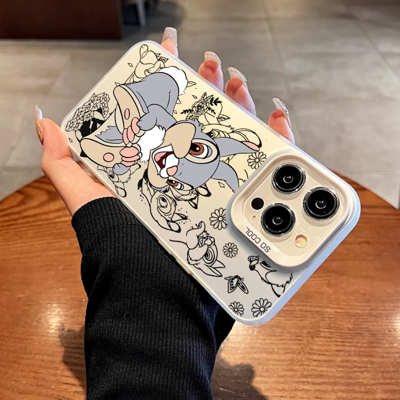 Bambi Disney Thumper For Redmi Note 13 12 12S 11 11S 11E 10 10T 10S 9C 9T Pro Plus Max Lite 5G Colorful Silver Mobile Cover