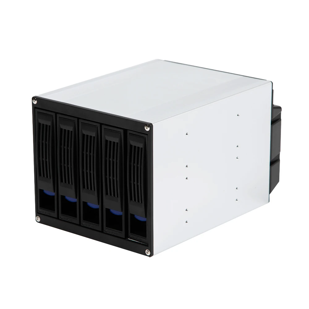 Behuizing Hot Swap-kooi, 5-bay press-fit harde schijflade, mobiel rack-backplane, voor 3 x 5,25 schijfbeugels 5X SATA 3,5