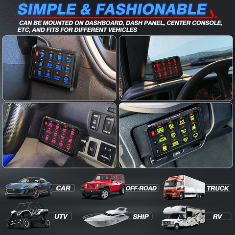 Mictuning RGB переключатель панели для автомобилей и лодок — изображение продукта