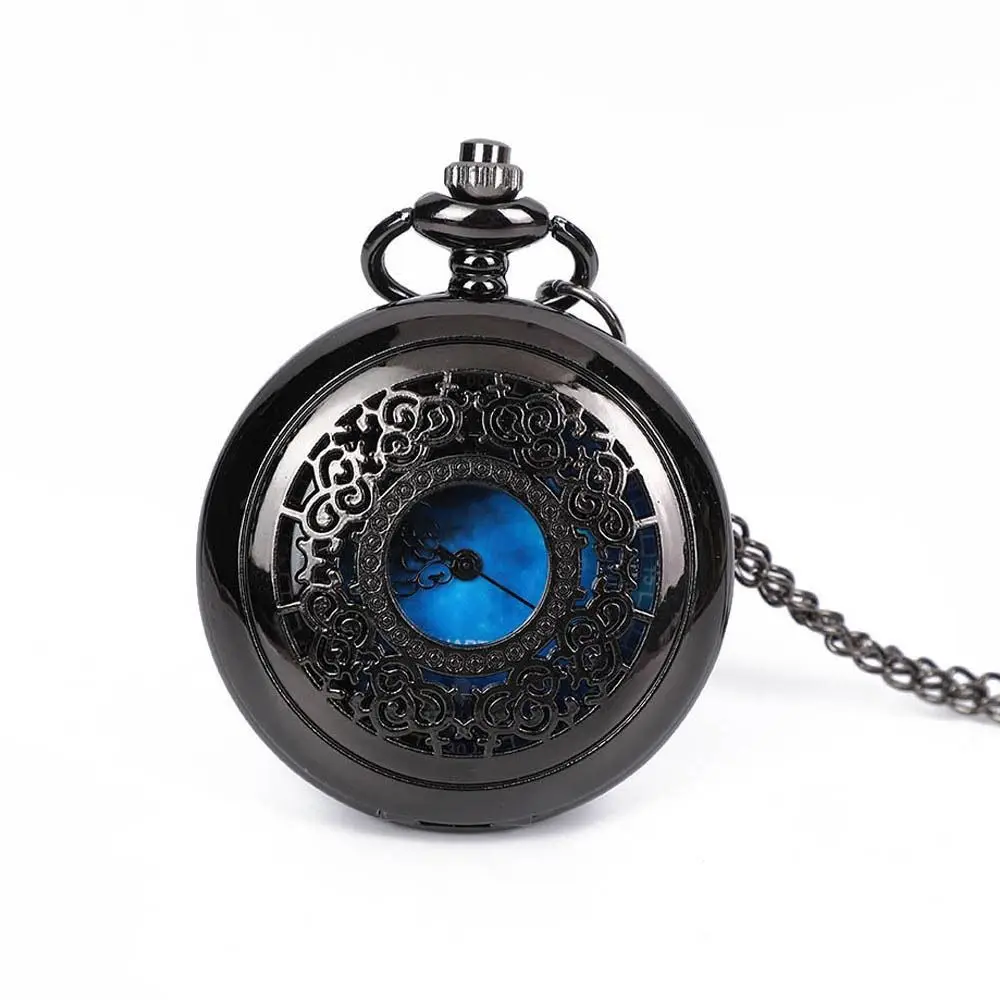

Hollow Steampunk Pocket Watch Quartz With Chain Flip Pocket Watch Decorative Timepiece Roman Numerals Pendant Watch