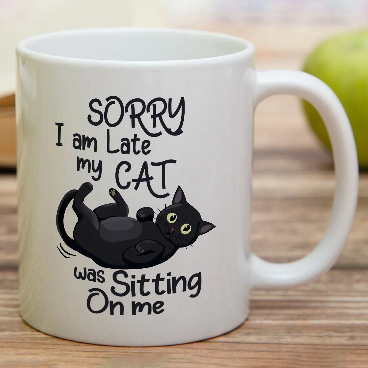1 Funny Cat Shaped Ceramic Mug with 
