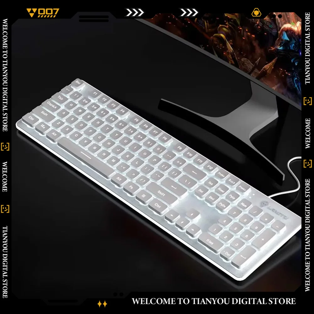 LangTu L1 Touch Silent Mechanical Keyboard Backlighting Desktop Notebook Wired & Wireless Gaming KB Esports Personalized Custom