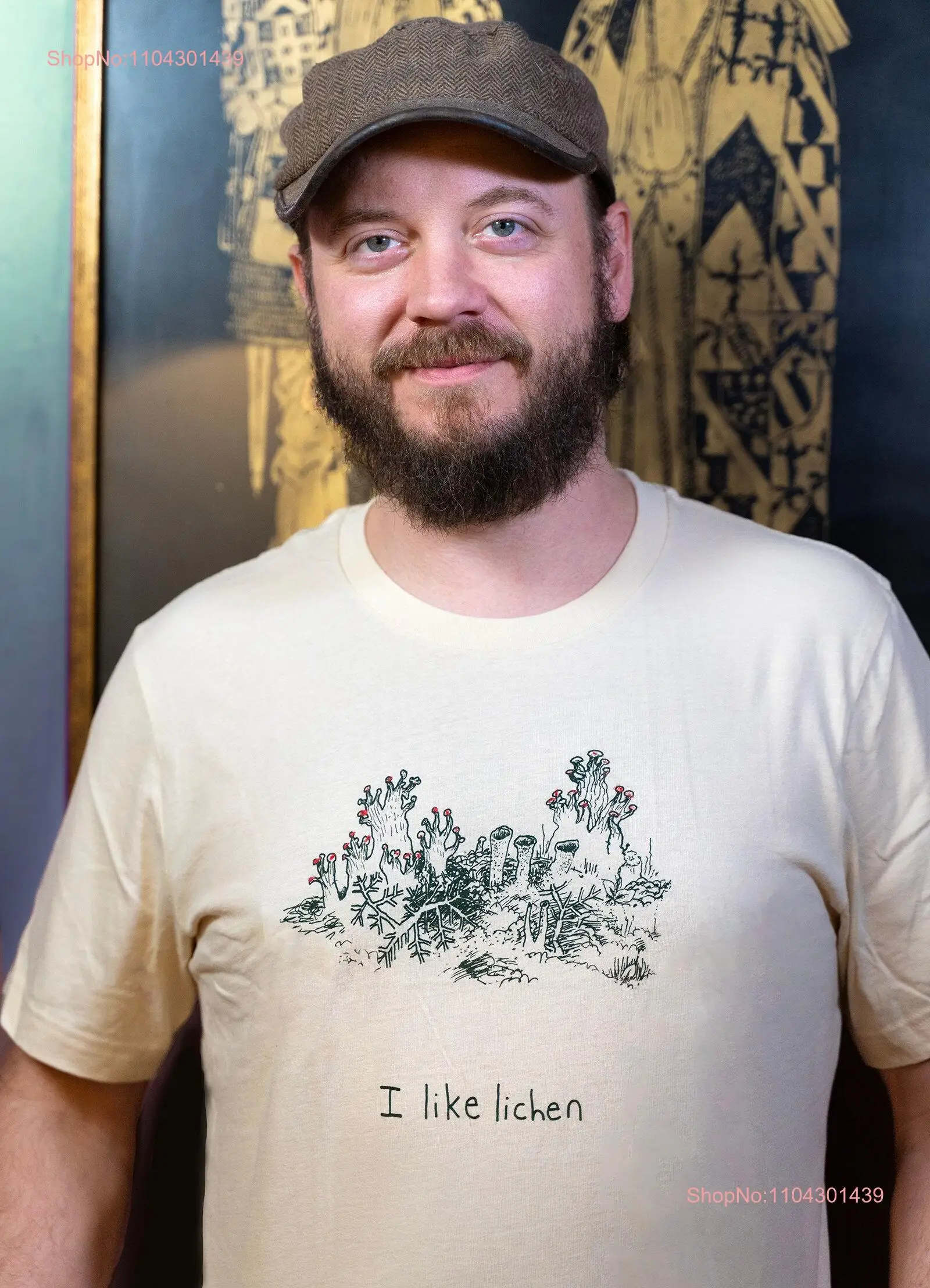 I Like Lichen screen printed t shirt long or short sleeves